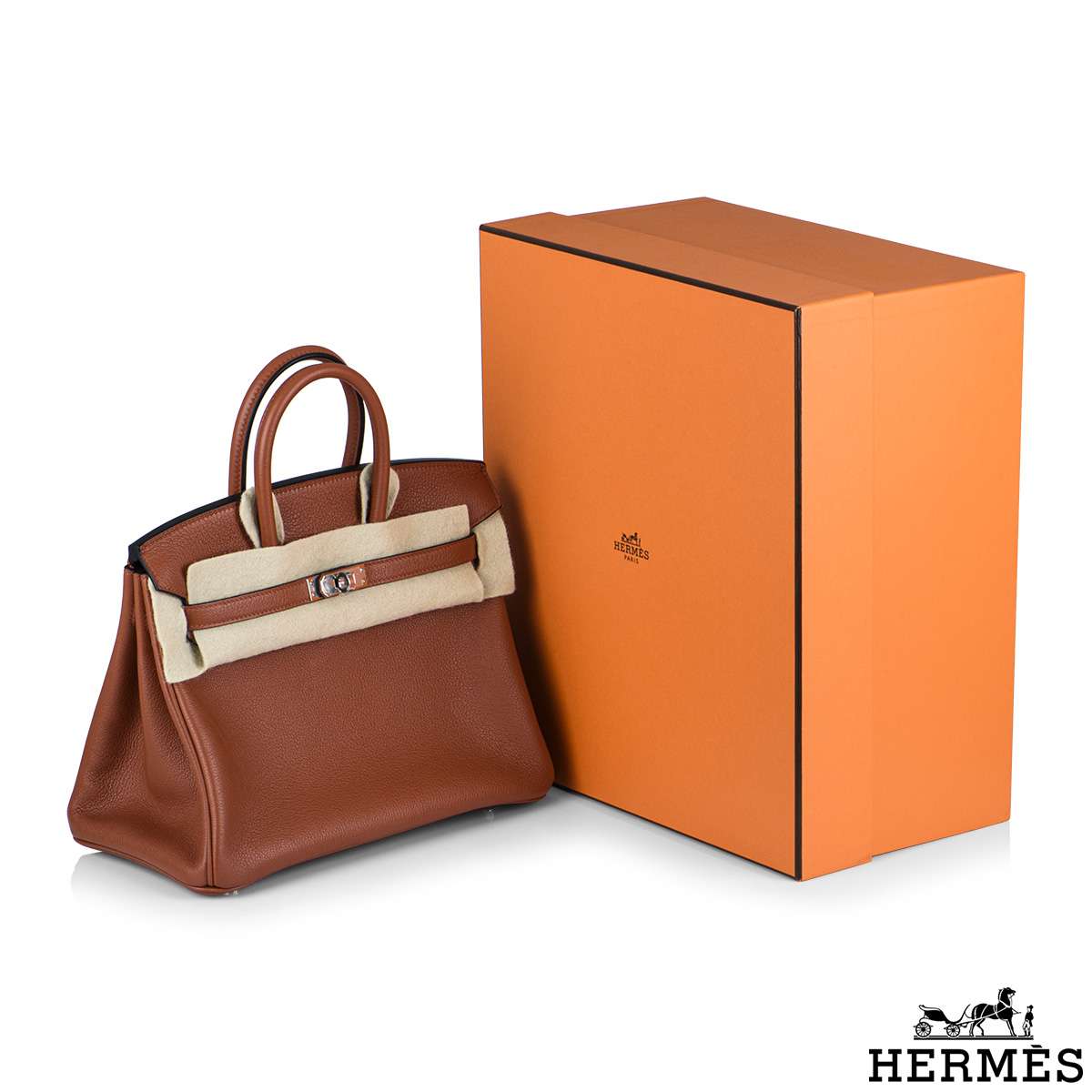Hermes Birkin Handbag Cuivre Novillo with Palladium Hardware 30